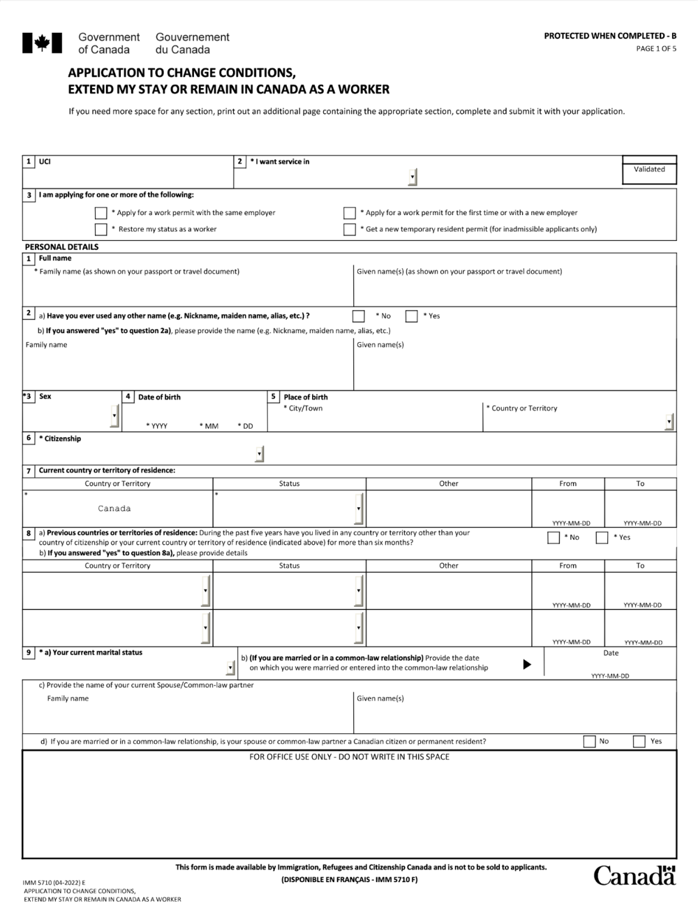 PGWP Official Form Completed